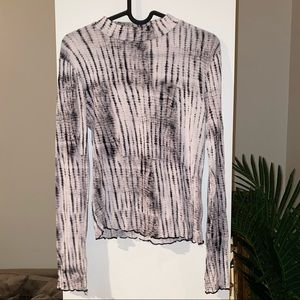 TIE DIE FITTED RIBBED TOP!